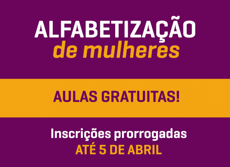 Inscrições Prorrogadas: Alfabetização para Mulheres