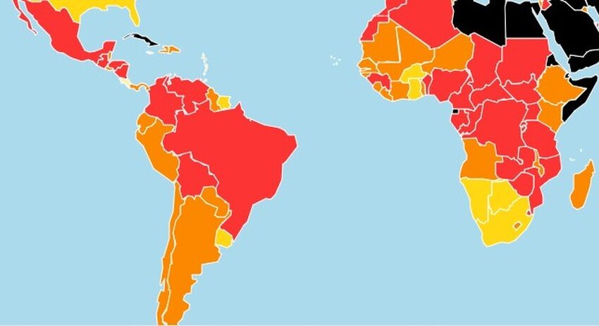  Em relatório internacional, Brasil é um dos países na ‘zona vermelha’ para liberdade de imprensa