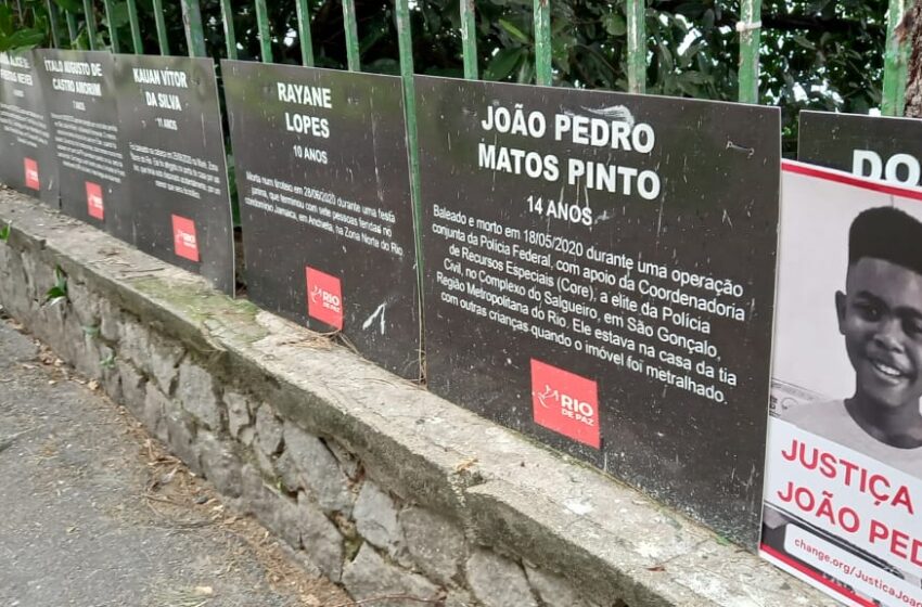 Ato na Lagoa lembra um ano do assassinato de João Pedro morto em operação policial