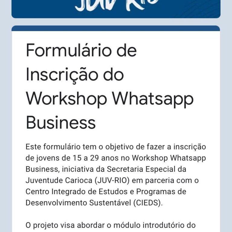 Secretaria da Juventude tem inscrições abertas para workshop gratuito de Whatsapp Business