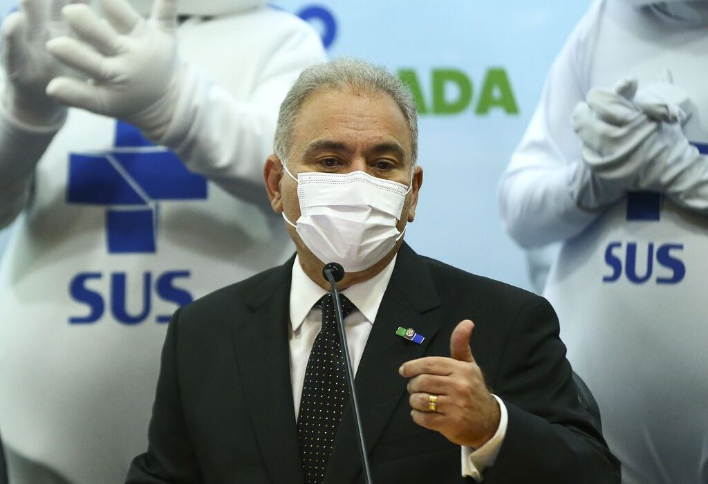 O ministro da Saúde, Marcelo Queiroga, durante o lançamento da campanha Mega Vacinação | Foto: Marcelo Camargo / Agência Brasil