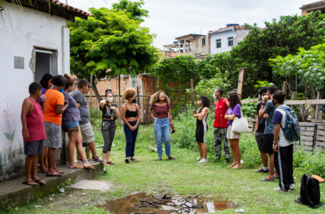 Jovens da Maré se reuniram no Parque Ecológico do Pinheiro para pensar estratégias de enfrentamento às mudanças climáticas – Foto: Patrick Marinho