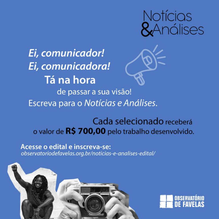 Observatório de Favelas seleciona comunicadores populares