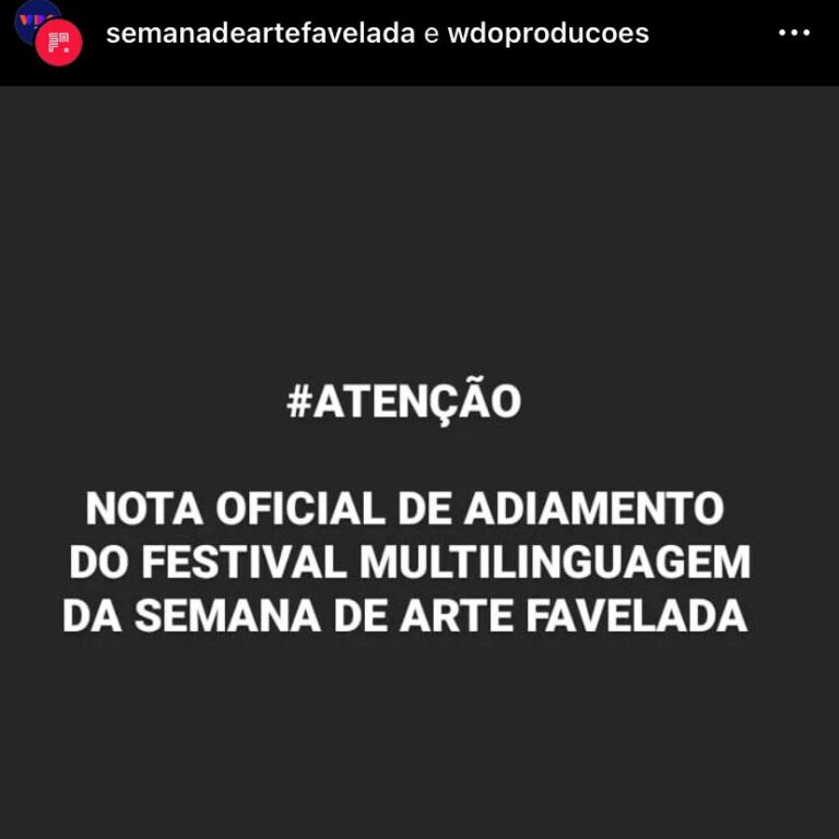 Chacina na Maré adia Semana de Arte Favelada