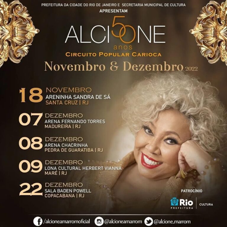 Alcione faz show gratuito na Lona Cultural da Maré